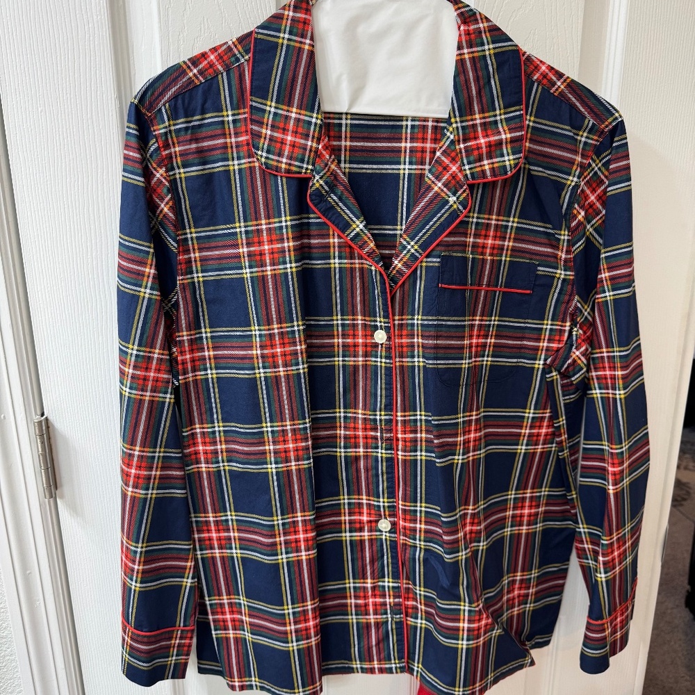 J.Crew Plaid Pajama Set – Women’s XL – 100% Cotton